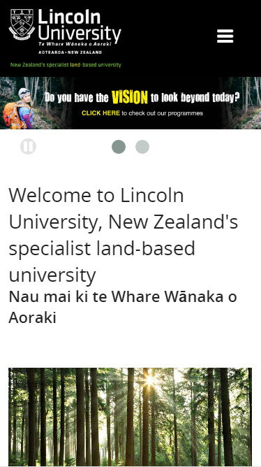 林肯大學響應式設計官網