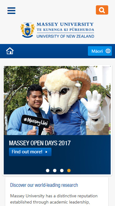 梅西大學響應式設計官網